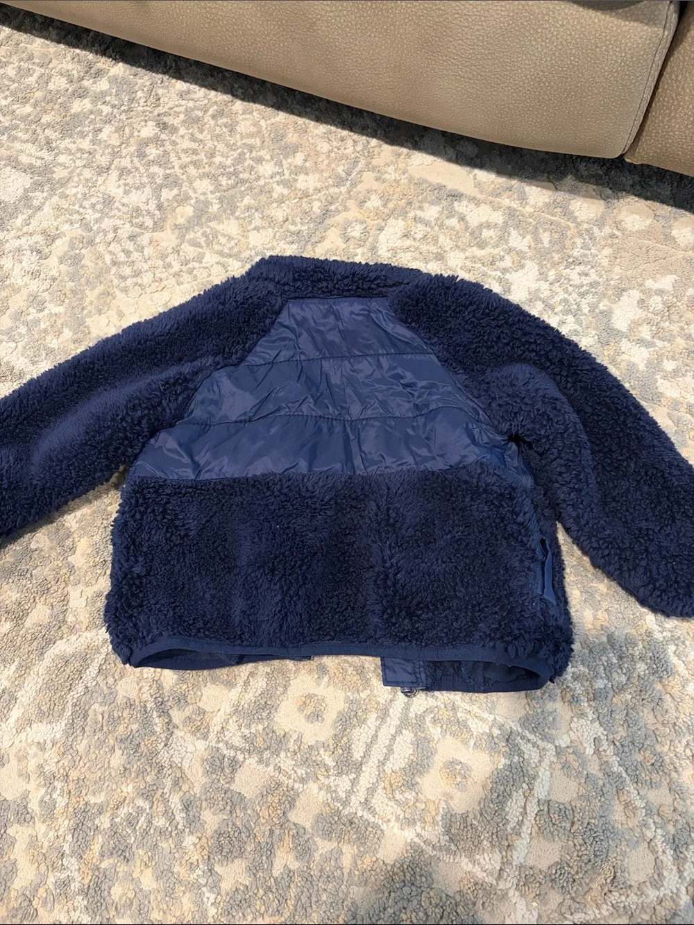 JanNavy Sherpa Fleece Zip Jacket
